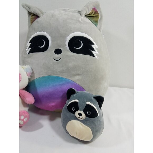 Squishmallows lot of 4 Kaldette Pink Panda Randy Max Raccoon Francis Lion Plush - Picture 9 of 14